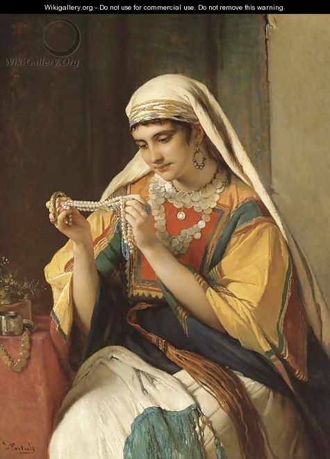 The pearl necklace - Jean-Francois Portaels