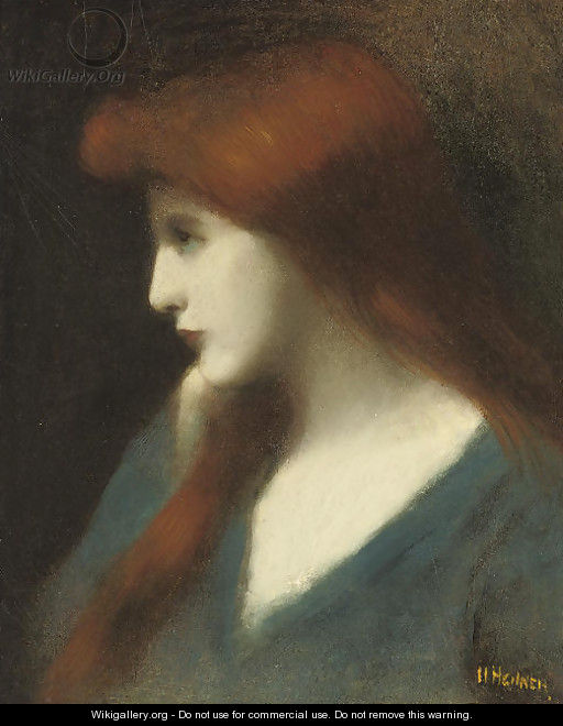 Lady in blue - Jean-Jacques Henner