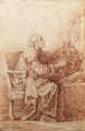 An astronomer seated at a table - Jean-Baptiste Leprince
