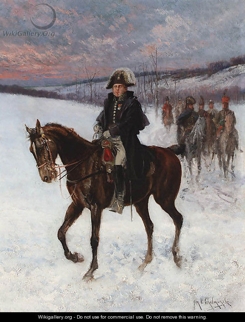 Marshal Ney on horseback; Campaign in Russia - Jan van Chelminski