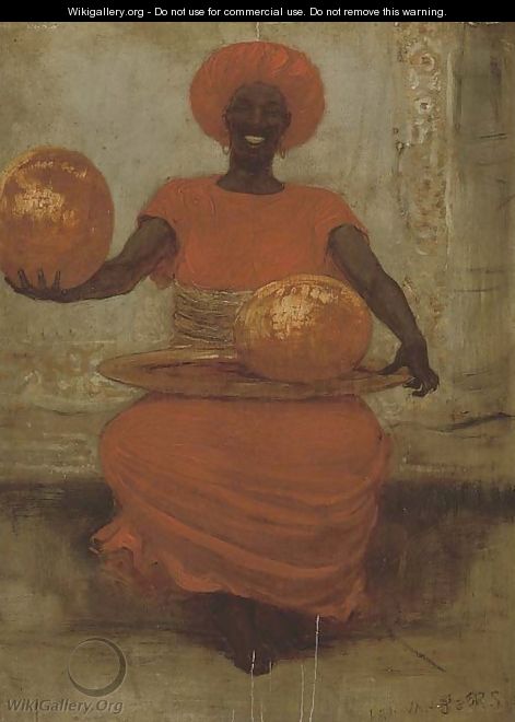An African melon seller - Istvan Pekary