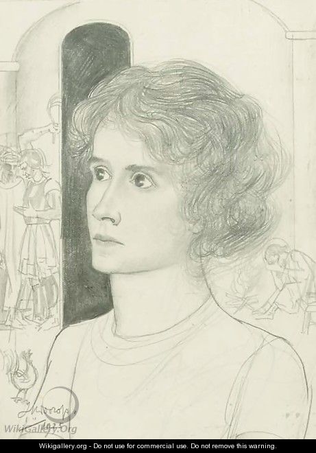 Portrait of a woman - Jan Toorop