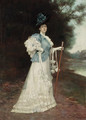 Portrait of a courtly lady - Jan Styka