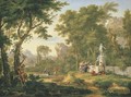 A classical landscape with the Worship of Bacchus 2 - Jan Van Huysum