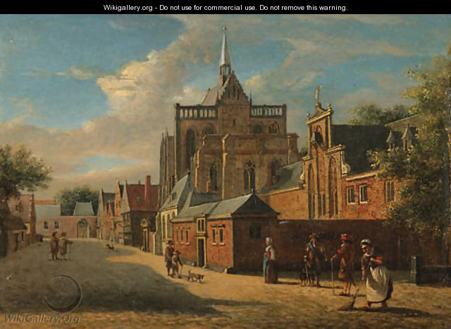 A view in Cologne, looking towards the Cathedral - Jan Van Der Heyden