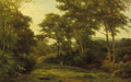 A cow grazing in a forest clearing - Jan Willem Van Borselen