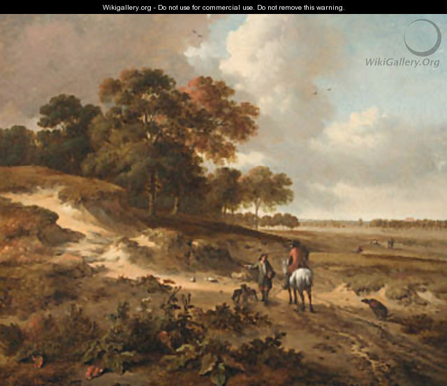 Sportsmen on a path in the dunes - Jan Wijnants