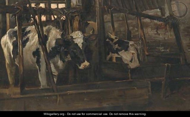 Koestal cows in a stable - Jan Hillebrand Wijsmuller