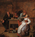 Peasants in an inn, with a courting couple - Jan Miense Molenaer