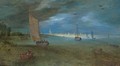 A view of the Scheldt with Antwerp beyond - Jan, the Younger Brueghel