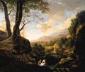 An Italianate landscape with bathers at a river - Jan Both