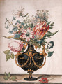 Flowers in a decorative urn - Jan Baptist van Fornenburgh