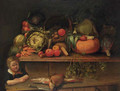 A boy standing by a kitchen still life - Jan Derk Huibers
