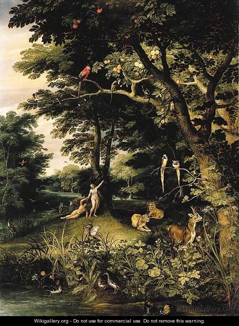 Adam and Eve in the Garden of Eden - Jan, the Younger Brueghel