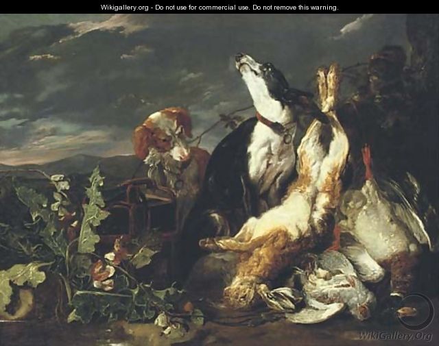 A hunting still-life with a partridge - Jan Fyt