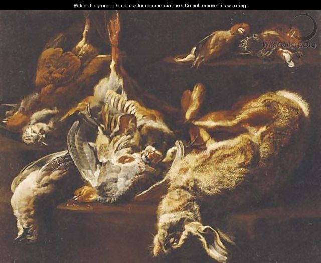 A hunting still life with a hare - Jan Fyt