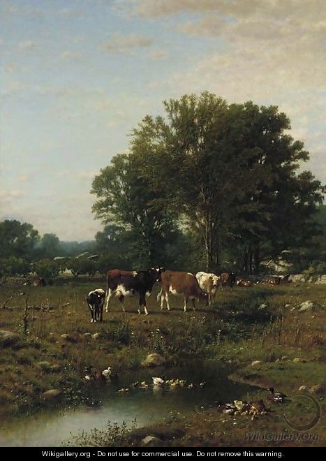Spring on the Farm - James McDougal Hart