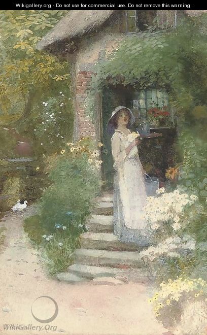 Picking flowers by the mill - James Mackay