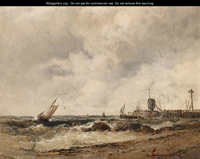Shipping off a pier in stormy seas - James Webb