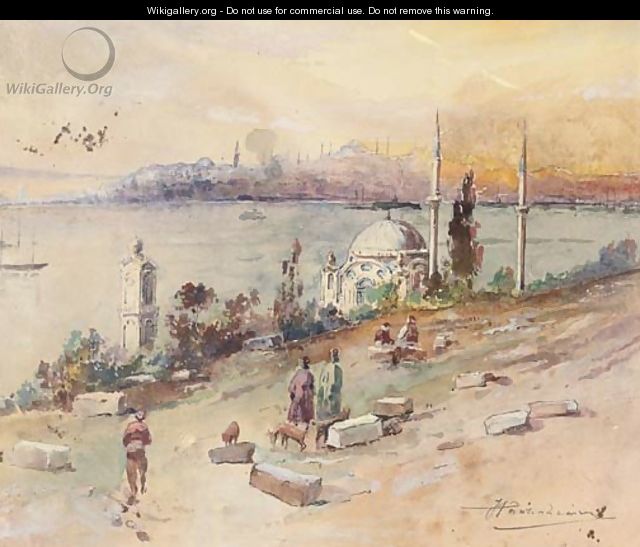 Sunset at the Golden Horn, Istanbul - Russian School