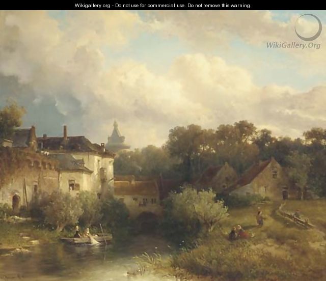 The outskirts of a town on a summer