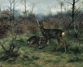 Young deer in a forest clearing - Rosa Bonheur