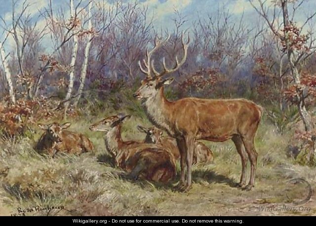 A Buck and Doe in the Forest - Rosa Bonheur