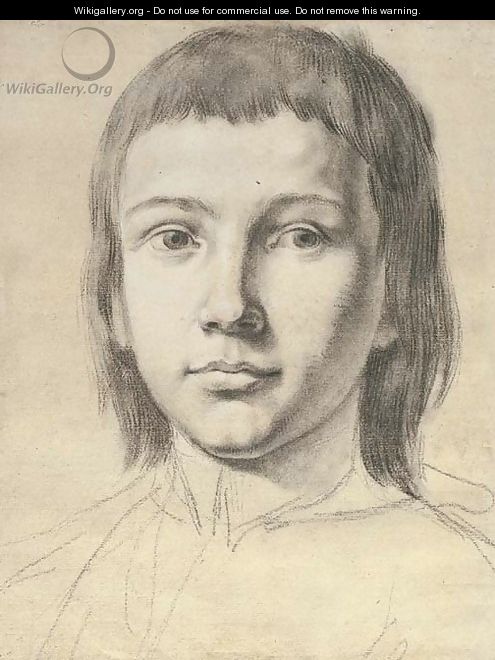 Head of a boy with long hair - Roman School