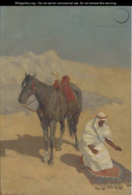 A prayer in the desert - Rudolf Otto Ritter von Ottenfeld
