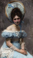 Portrait of a lady in blue - Rudolf Fuchs