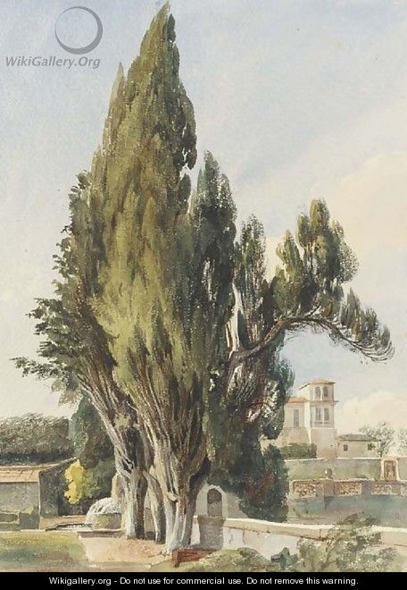 Cypresses at the Villa Albani - Harriet Cheney