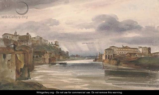 View of the Tiber from the Villa Bolognetti, Rome - Harriet Cheney