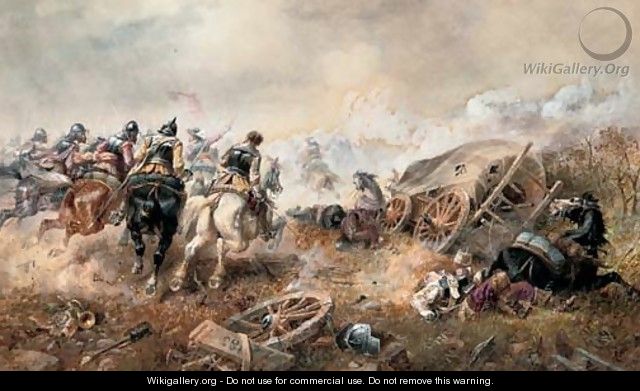 War - The attack on the baggage train at the battle of Edgehill - Richard Beavis