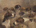 Study of a Group of Foxhounds - Richard Barrett Davis