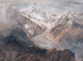 The Fiescherhorn And The Viescher Glacier - Richard Henry Wright