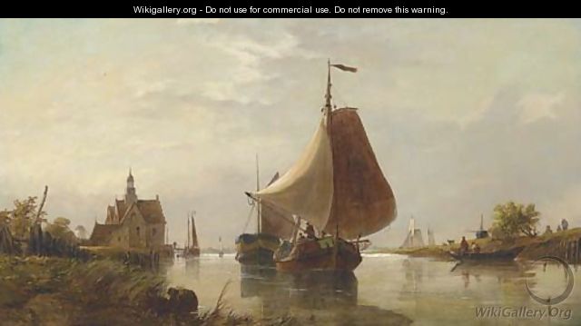 Gliding up the estuary, Holland - Richard Henry Nibbs