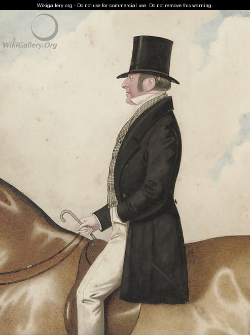 An elegant gentleman on horseback - Richard Dighton