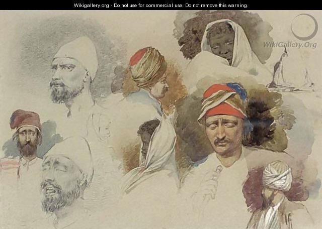 Study of Eastern heads and figures - Richard Dadd