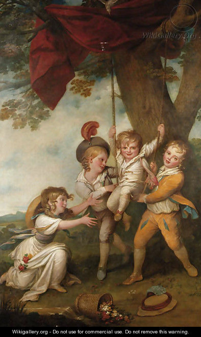 The Boyle Children Group Portrait of the Children of Edmund Boyle, 7th Earl of Cork - Richard Cosway