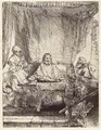 Christ at Emmaus Large plate - Rembrandt Van Rijn