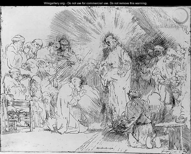 Christ appearing to the Apostles - Rembrandt Van Rijn