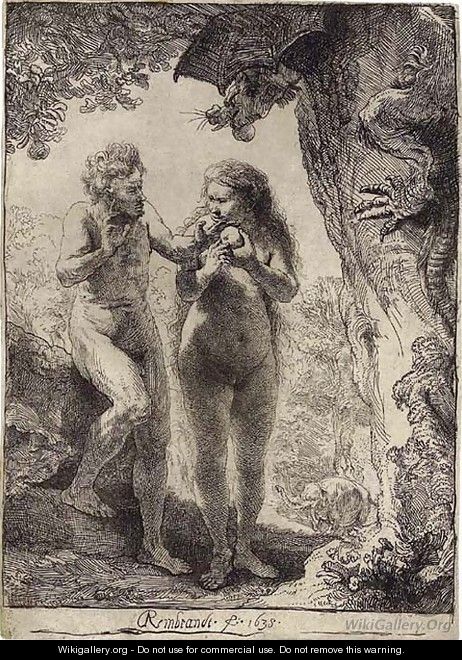 Adam and Eve - Rembrandt Van Rijn