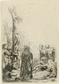 The Crucifixion Small Plate - Rembrandt Van Rijn