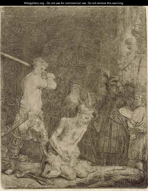 The Beheading of Saint John the Baptist - Rembrandt Van Rijn