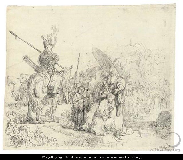 The Baptism of the Eunuch 2 - Rembrandt Van Rijn