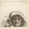 The Artist's Mother Head only, full Face - Rembrandt Van Rijn