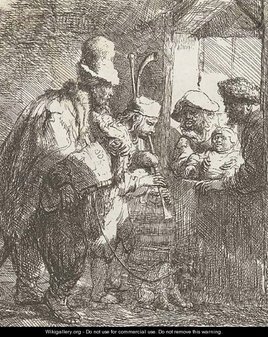 The strolling Musicians 2 - Rembrandt Van Rijn