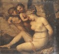 Venus being bound by two putti - Pietro Liberi