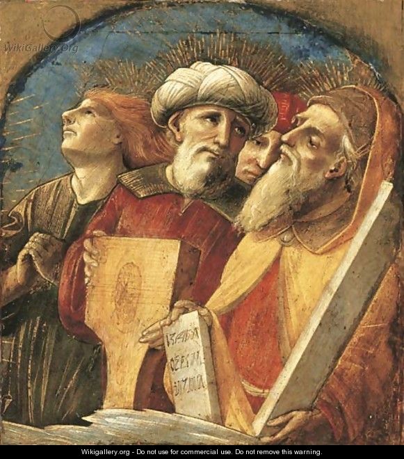 David and Moses with two other prophets or saints fragment from an Assumption of the Virgin - Pietro di Francesco degli Orioli