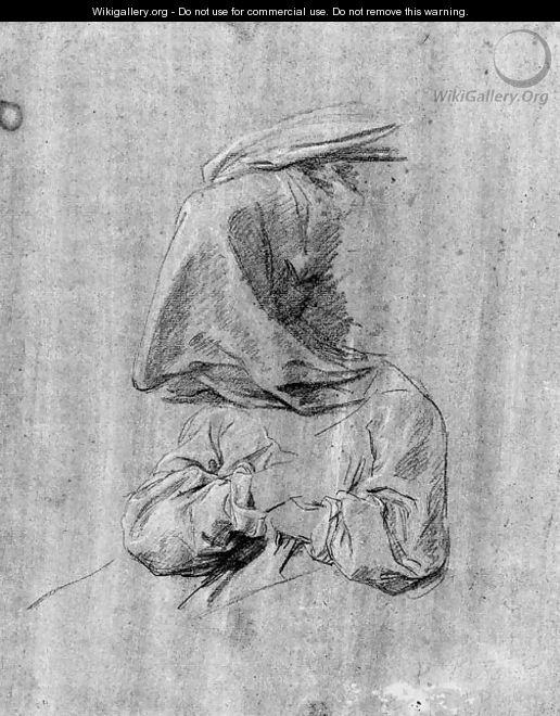 Two Drapery Studies of a seated female Figure - Pompeo Gerolamo Batoni